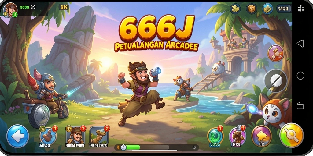 Tampilan gameplay seru di 666J dengan beragam tantangan.