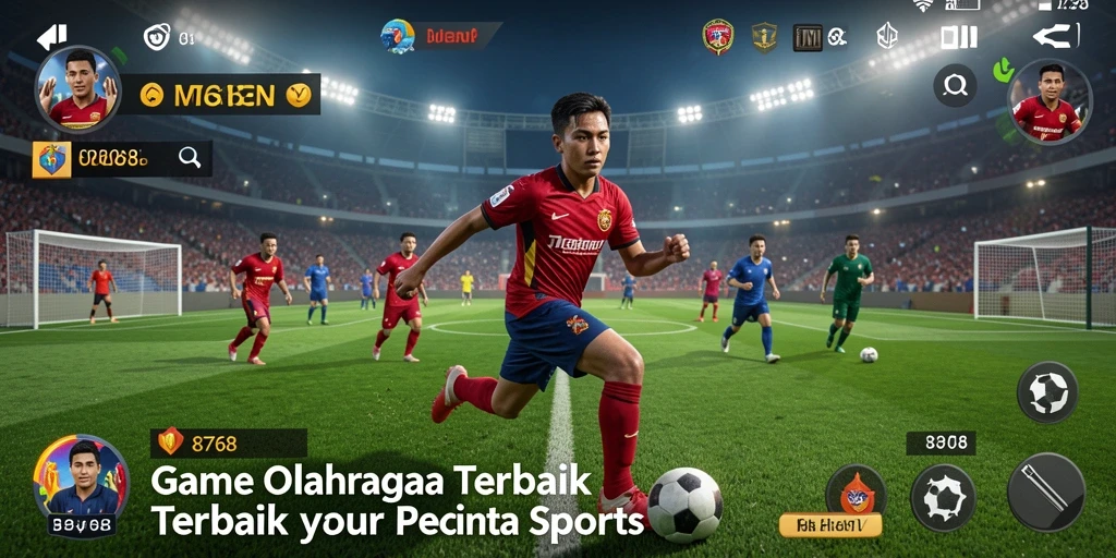 Tangkapan layar gameplay 8768 menampilkan pertandingan olahraga yang mendebarkan.