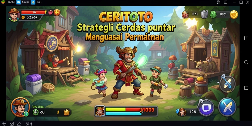 Screenshot menampilkan aksi strategis dalam game CERITOTO.