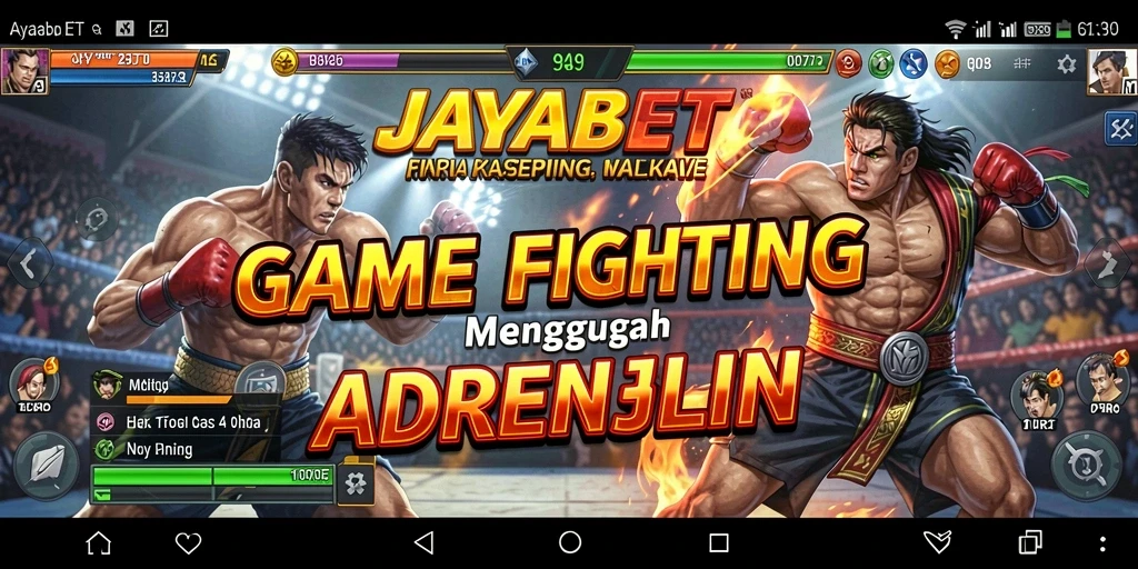 Tampilan gameplay pertarungan yang seru dan intens di JAYABET.