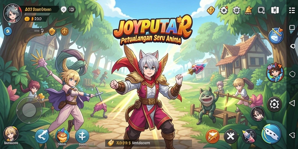 Gameplay menarik dari JOYPUTAR dengan karakter anime ikonik.