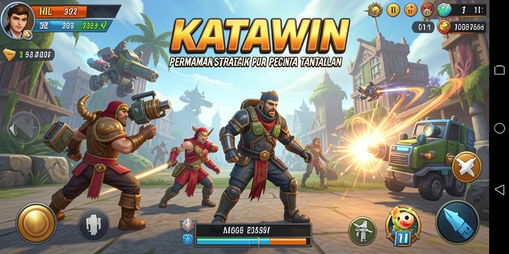 Tampilan gameplay KATAWIN dengan strategi menantang yang menarik.