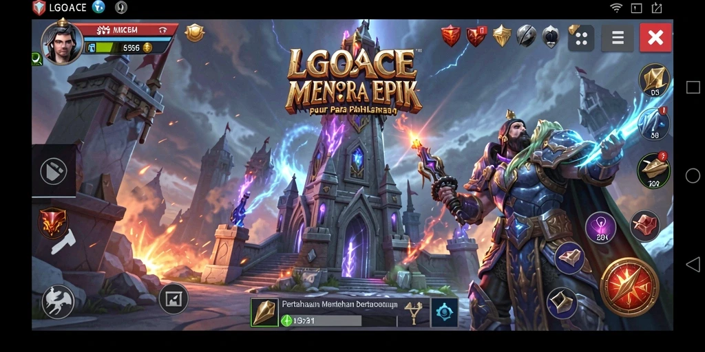 Gameplay LGOACE menampilkan aksi menara pertahanan yang intens.