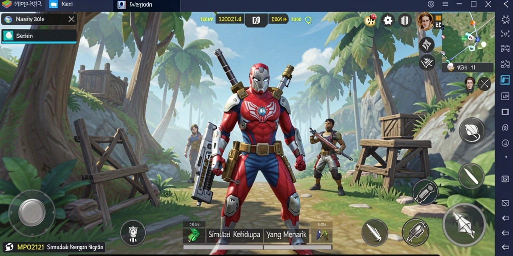 Tampilan gameplay MPO2121 yang menampilkan kehidupan virtual yang dinamis.