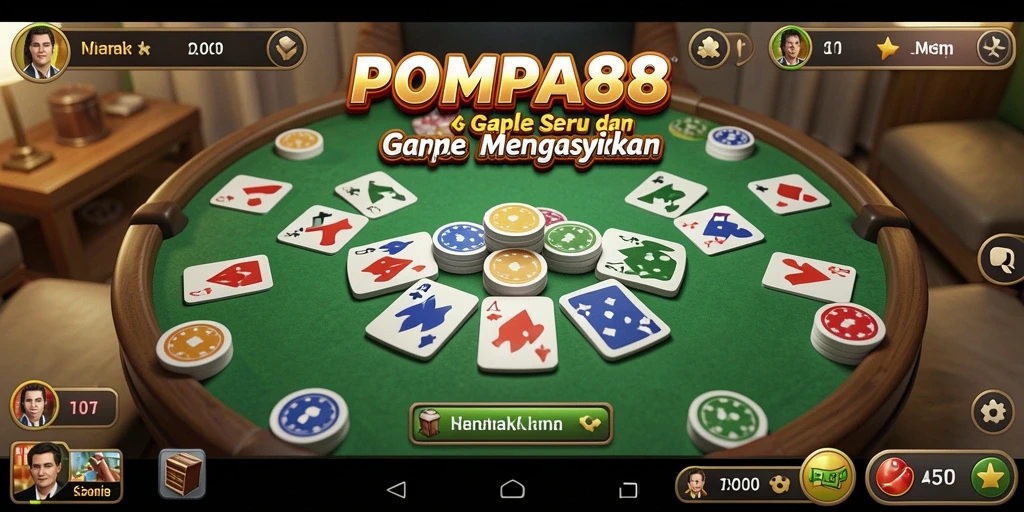 Tampilan menarik POMPA88 saat bermain Gaple dengan teman.