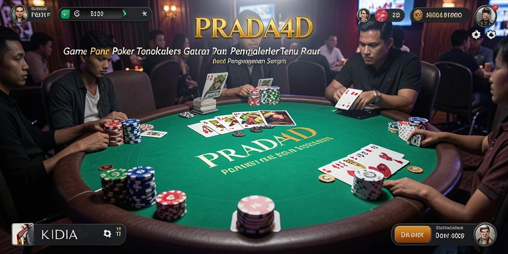 Screenshot dari gameplay poker yang menampilkan suasana kompetitif.
