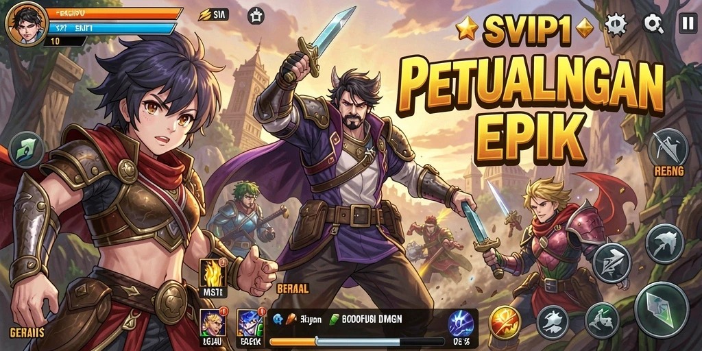 Gameplay seru dengan karakter anime ikonik.
