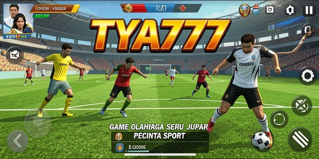 Tampilan gameplay TYA777 yang penuh aksi dalam pertandingan olahraga.