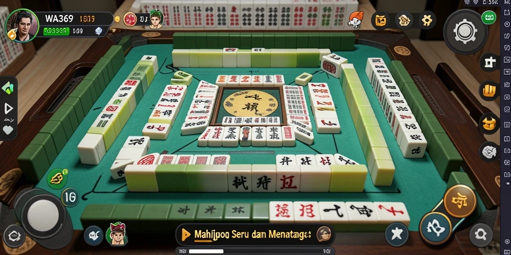 Tampilan gameplay Mahjong yang seru dan menantang.